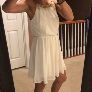 Never worn white with gold detail dress!